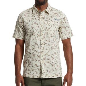 NWT Columbia M's Wild Cast Camp SS Shirt- Stone Hunt Fish